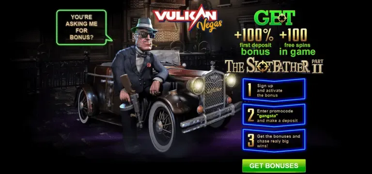V.Vegas Casino bonus page screenshot