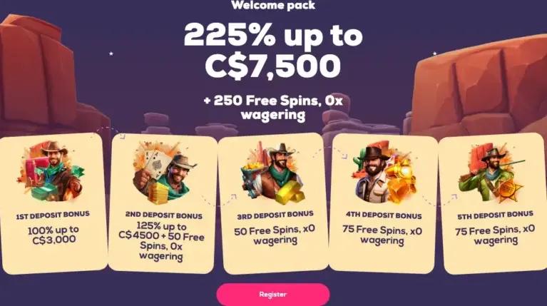 Wild Fortune Casino Welcome Bonus on the casino site