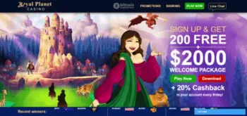 Royal Planet Casino bonus