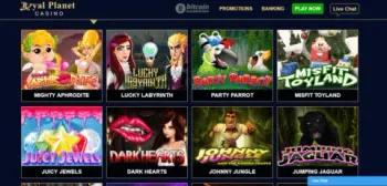 Royal Planet Casino slot games