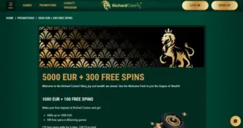 Richard Casino Welcome Bonus Package