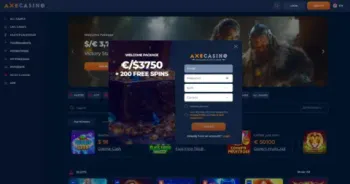 Axe Casino Welcome Bonus Package