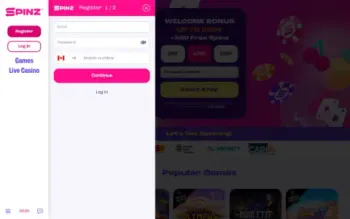 Spinz Casino Welcome Bonus Package