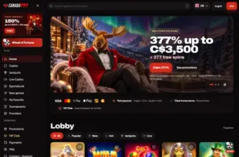 Canada777 Casino Lobby Screenshot