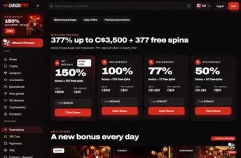 Canada777 Casino Promotions Screenshot