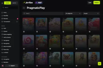 Jetton Casino Lobby Game List On The Bonus Wagering Filter