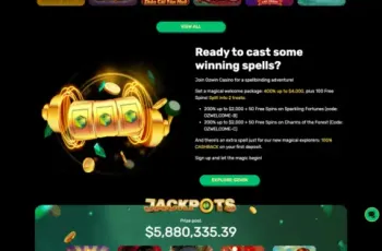 Ozwin Casino Welcome Offer Section Screenshot