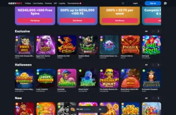 Ozzybet Casino Games Lobby Screenshot