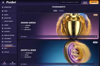 Funbet Casino Tournaments Page Screenshot