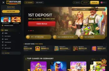 Deutschland777 Casino Lobby Screenshot