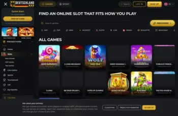 Deutschland777 Casino Slots Lobby Screenshot