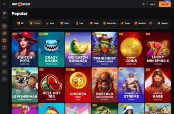 Bet4star Casino Popular Games List Screenshot