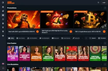 Luckleopard Casino Casino Lobby With Live Roulette Games Screenshot