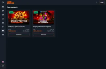 Luckleopard Casino Tournaments Page Screenshot