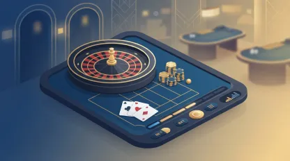 Casino Joy online gaming interface with roulette and card game elements