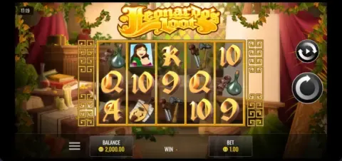 Leonardos Loot slot by Rival — gameplay screenshot