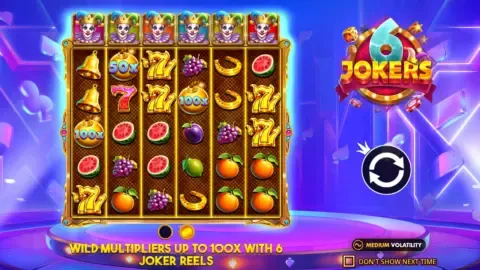 6 Jokers slot game screen from the official Pragmatic Play demo