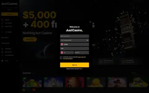 Justcasino Casino Welcome Bonus Package