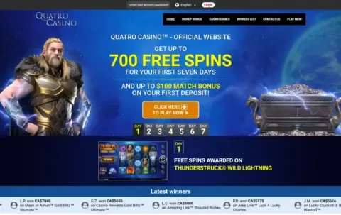 Quatro Casino Free Spins
