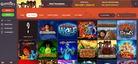 GunsBet casino slot games