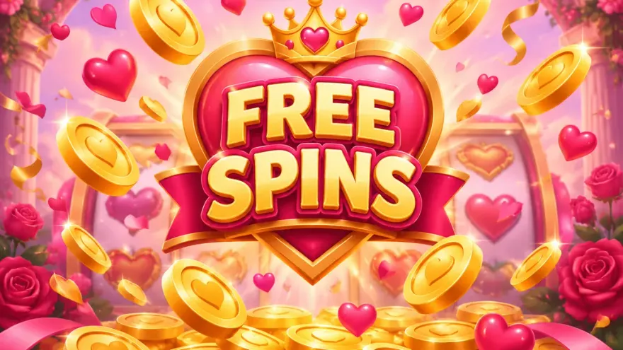 Free spins bonus round on a romance themed slot