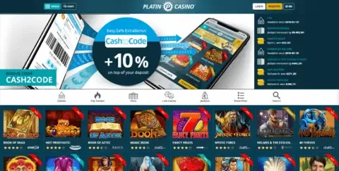 Platin Casino Cash Bonus
