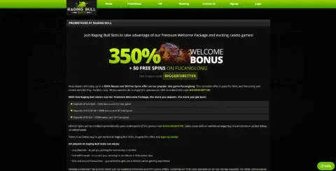 Raging Bull Slots Casino Promotions