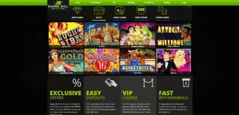 Raging Bull Slots Casino Slot Games