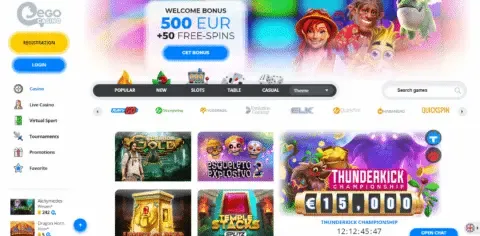 Ego Casino Welcome Bonus