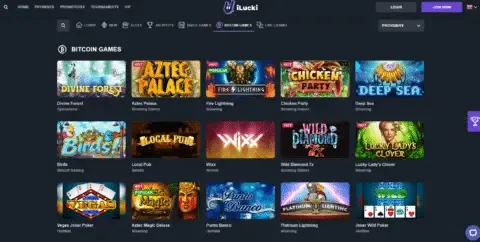 Ilucki Casino Bitcoin Games