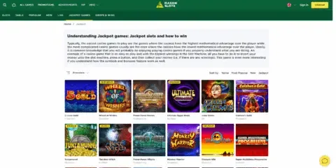 Mason Slots Casino Jackpots