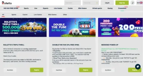 Rolletto Casino Promotions