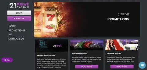 21 Prive Casino Promotions