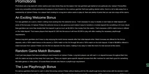 Uptown Pokies New Promo Page