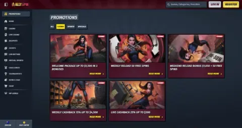 Allyspin Casino Promotions