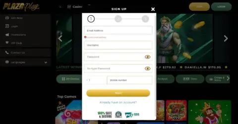 Plazaplay Casino Welcome Bonus Package