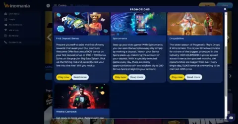 Winomania Casino Promotions