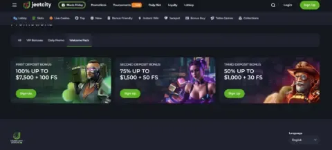 Jeetcity Casino Welcome Bonus Package