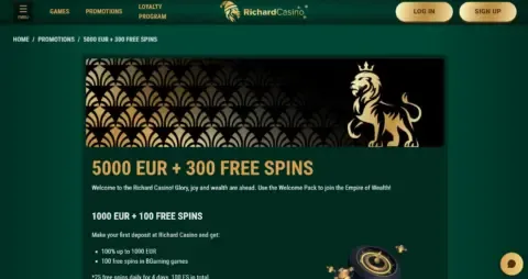 Richard Casino Welcome Bonus Package