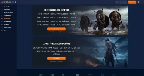 Axe Casino Promotions