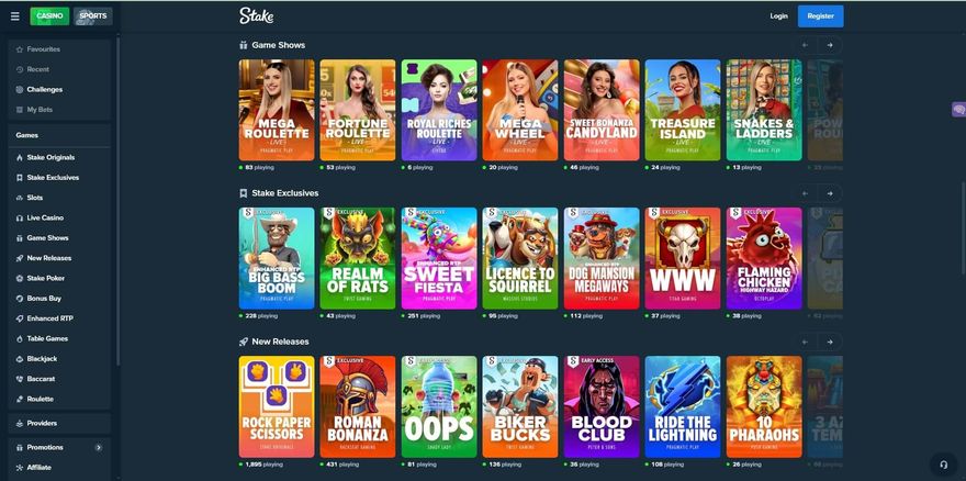 Stake Casino Games