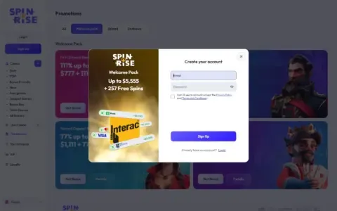 Spinrise Casino Welcome Bonus Package