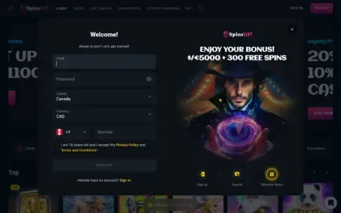 Spinsup Casino Welcome Bonus Package