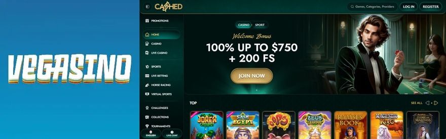 Vegasino Cashed Best For Progressive Jackpot Payouts