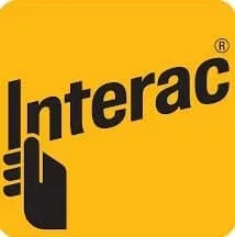 The Interac logo, a fee-free payment method featured in our baccarat casino deposits comparison