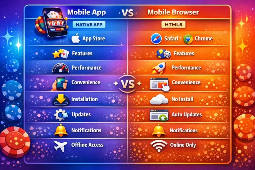 Browser-Based vs. App-Based Mobile Casinos