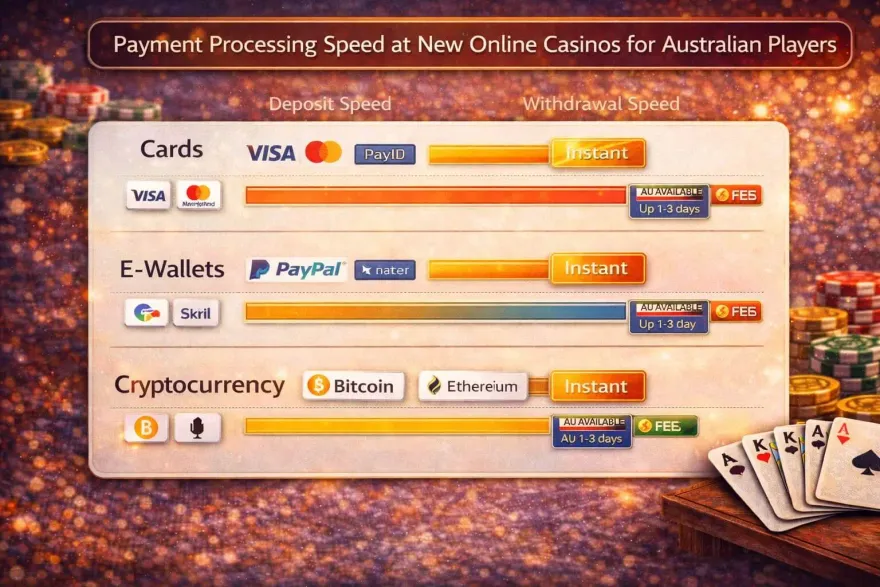Payment Processing Speed at New Online Casinos for Australian Players