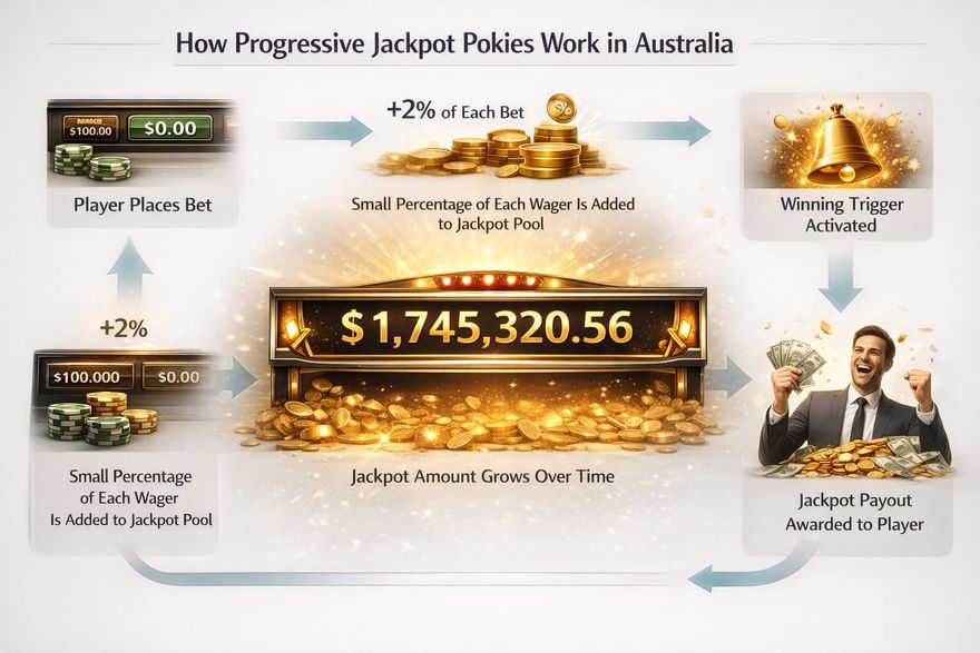 How Progressive Jackpot Pokies Work in Australia