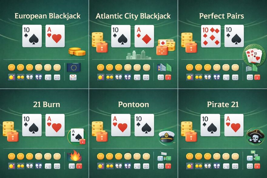 Types of Online Blackjack Games