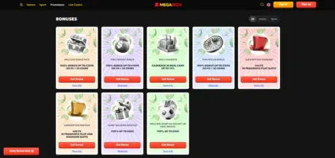 Megarich Casino Promotions